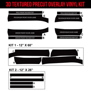 Tesla Cybertruck Door Sill Jamb DIY Vinyl Overlay Film Protection Guard Kit - Bed Liner Spray Look | TOProtect